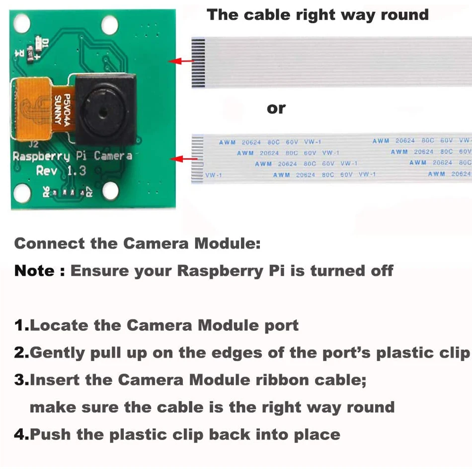 Raspberry Pi 4 Camera Video Module 5 Megapixels 1080 P Sensor OV5647 Webcam Voor Raspberry Pi Model A/B/Een +/B +, pi 2B Pi 3B, Pi 3 B