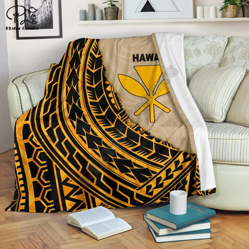 

Hawaii Blanket - Polynesian Wild 3D printed Sherpa Blanket on Bed Home Textiles Dreamlike HOME ACCESSORIES Drop shipping