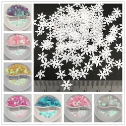 20g 9mm Snowflake Shape PVC loose Sequins Glitter Paillettes for Nail Art manicure/sewing/wedding decoration confetti