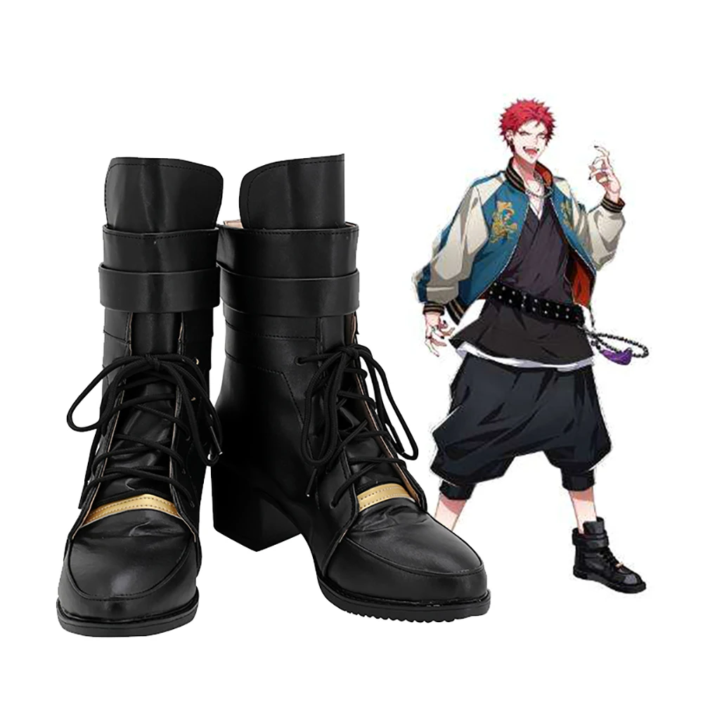 

DRB Kuko Harai Shoes Cosplay Hypnosis Mic Division Rap Battle Evil Monk Cosplay Boots Black Shoes Custom Made