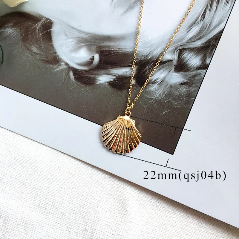 MEIBEADS 1pc Fashion 12 Design Shell Starfish Pendant Necklaces For Women Girls Gift Vintage Gold Color Choker Bohemian Necklace