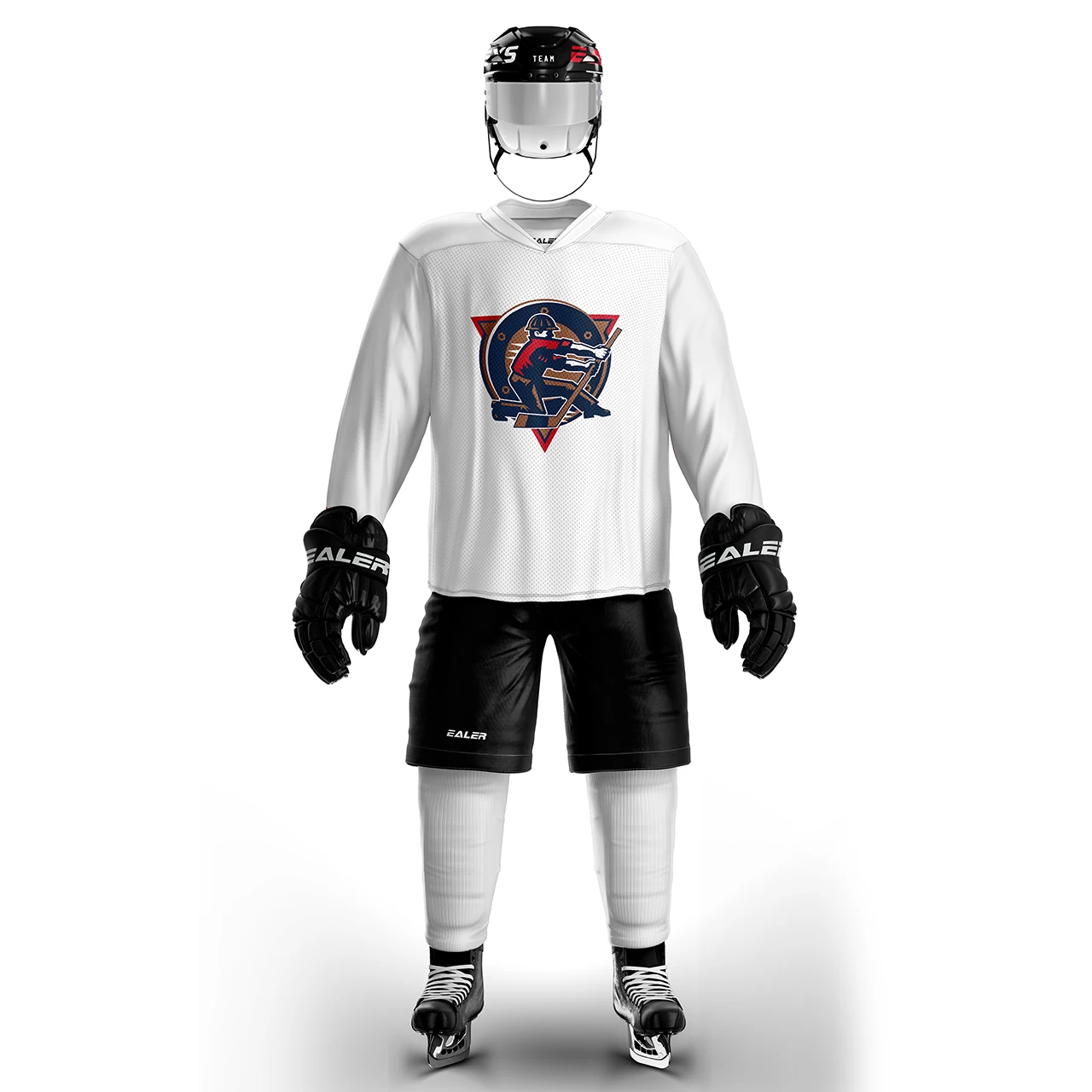 H80 series high-quality light and thin breathable white personalized ice hockey practice jersey & large street shirt-all sizes