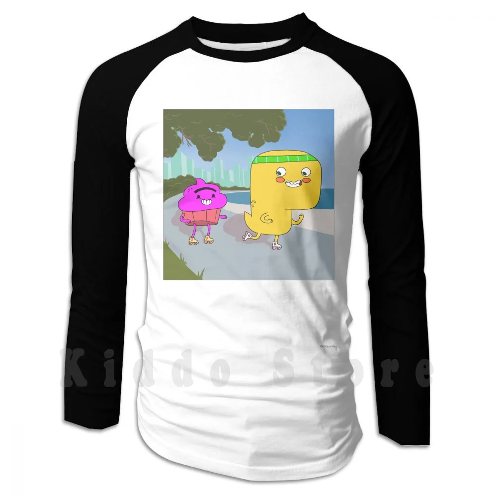 Bros Hoodie Long Sleeve Cupcake And Dino Cupcake Dino General Services Cartoons Netflix Friends Brothers Skating