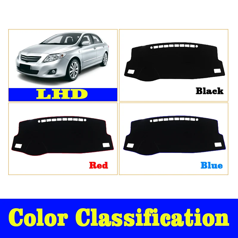 For Toyota Corolla E160 E170 E180 2014-2017 2018 Car Dashboard Avoid Light Pad Instrument Platform Desk Cover Mats Accessories