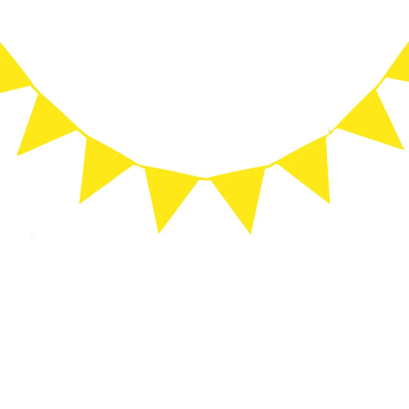 24 Voeten 20 Vlaggen Hoge Kwaliteit Volledige Witte Garland Wimpel Bunting Bruiloft Decoratie Stof Banners Bruiloft Bruids Decoratio