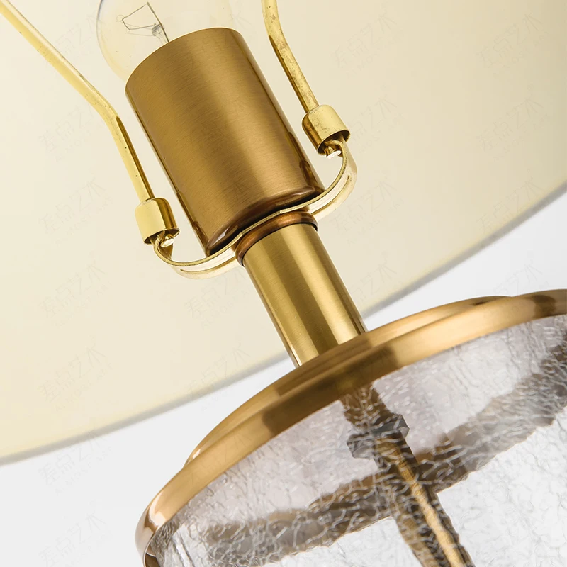 Modern Art Cracked Texture Glass Table Lamps for Living room Bedroom Desk Lamps for Bedroom Nordic Table Lights
