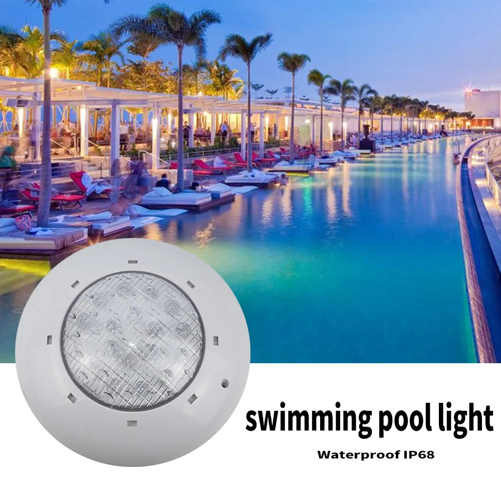 

5pcs/lot LED Underwater Light ABS Plastic Wall Swimming Pool Lights 12V Multi-color changeable Swimming Pool Lamp 12W