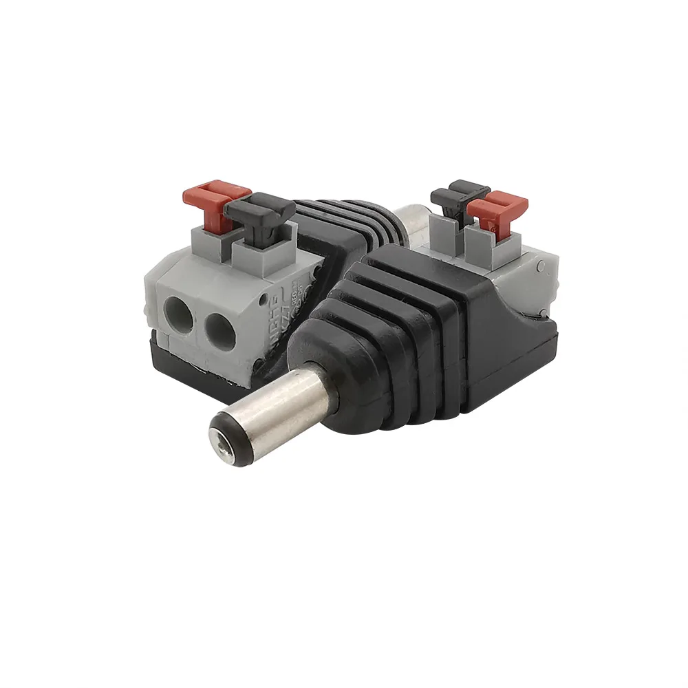 DC Male Female 5.5*2.1mm DC Power Jack Adapter Plug Connector For 3528 5050 5730 LED Strip CCTV
