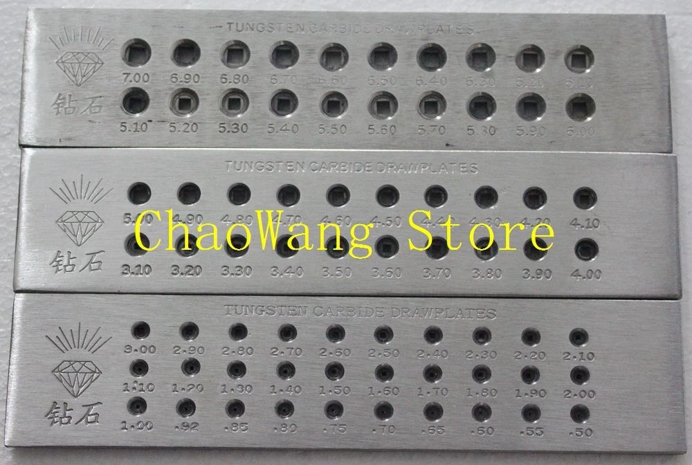 DIAMOND BRAND Square Tungsten Carbide Drawplate  Jewelry Making Drawplate