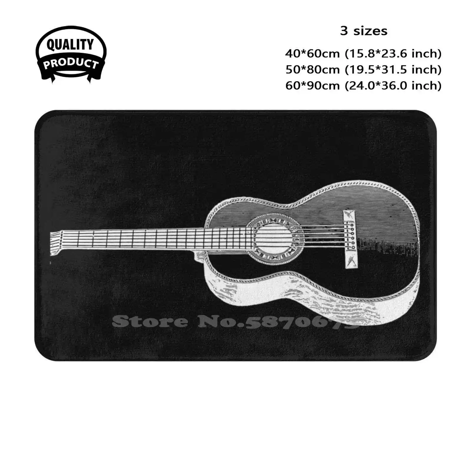 Guitarist Soft Cushion Home Carpet Door Mat Car Rug Acoustic Musician Guitarist Roll Indie Strings Songs Band Lyrics Folk Music