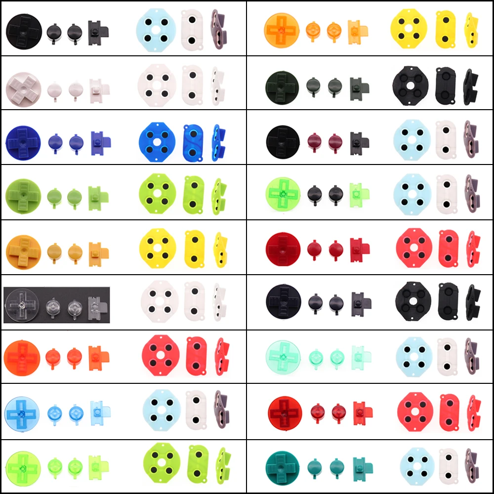 1set Rubber Conductive D-pad Buttons for GameBoy Classic for GB DMG A B buttons DiIY Button Set Replacement
