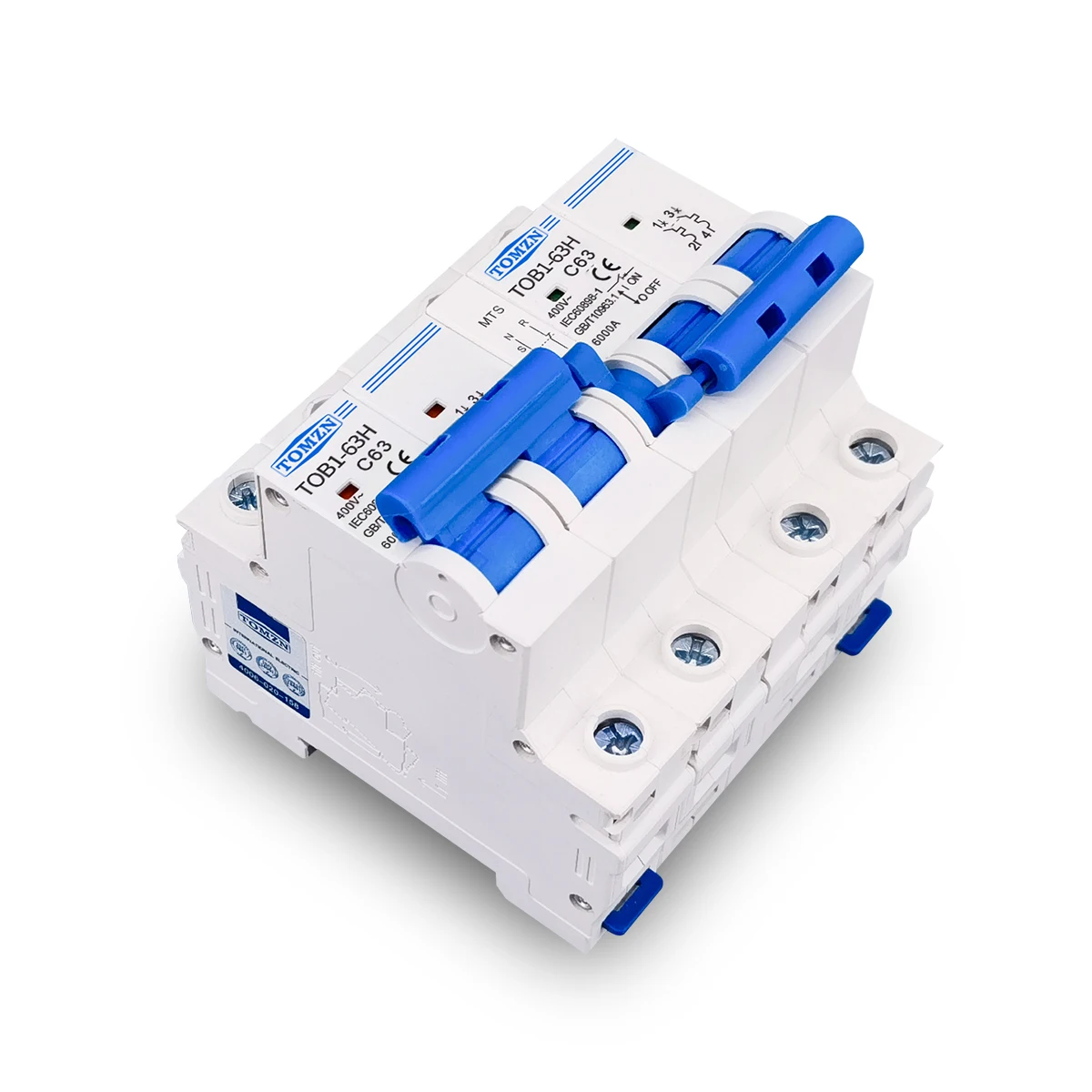 TOMZN 2P+2P MTS  AC Dual power Manual transfer switch Circuit breaker MCB 50Hz/60Hz