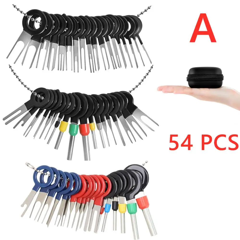 New Car Terminal Removal Tool Wire Plug Connector Puller Release Pin Extractor Kit For Car Plug Repair Tool With storage bag