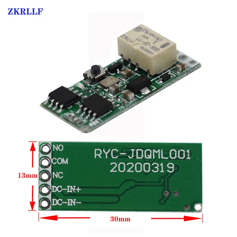 DC 3.5V 4.2 V 5V 6V 9V 7.4V 12V Mini Relay Wireless RF Remote Control Switch For LED Lamp 433 MHZ Micro Receiver DIY