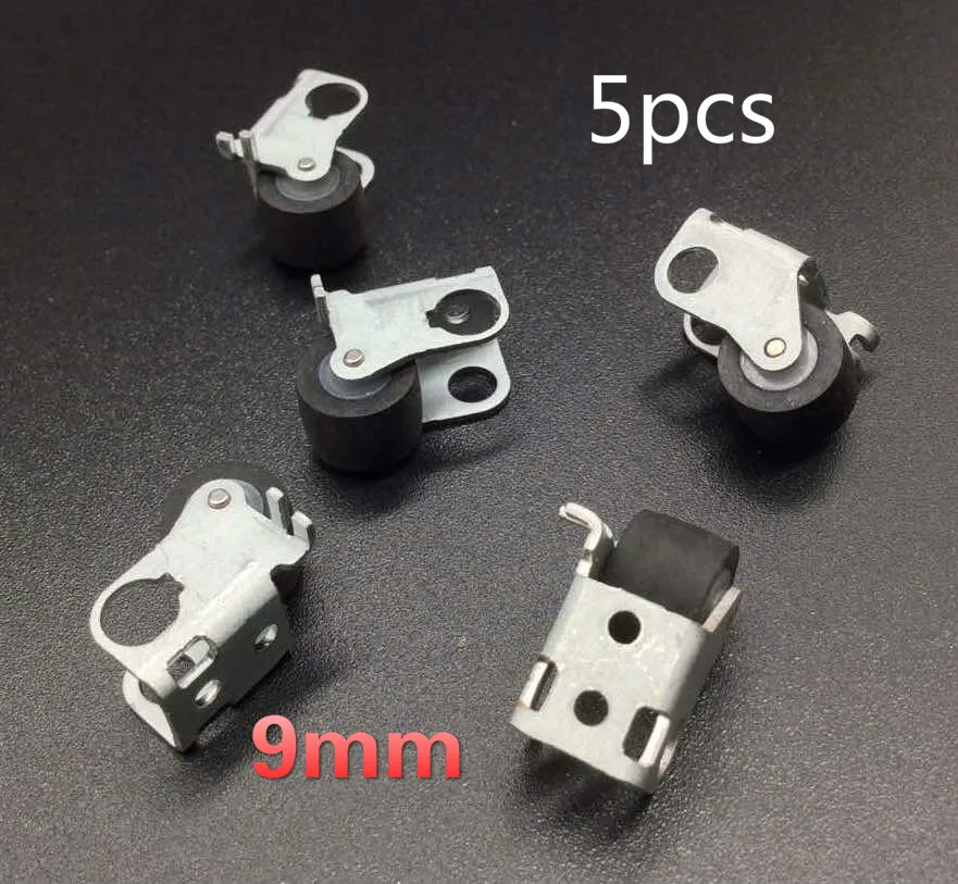 

5pcs 9mm with iron frame wheel belt pulley rubber audio pressure recorder cassette deck pinch roller tape recorder Stereo player