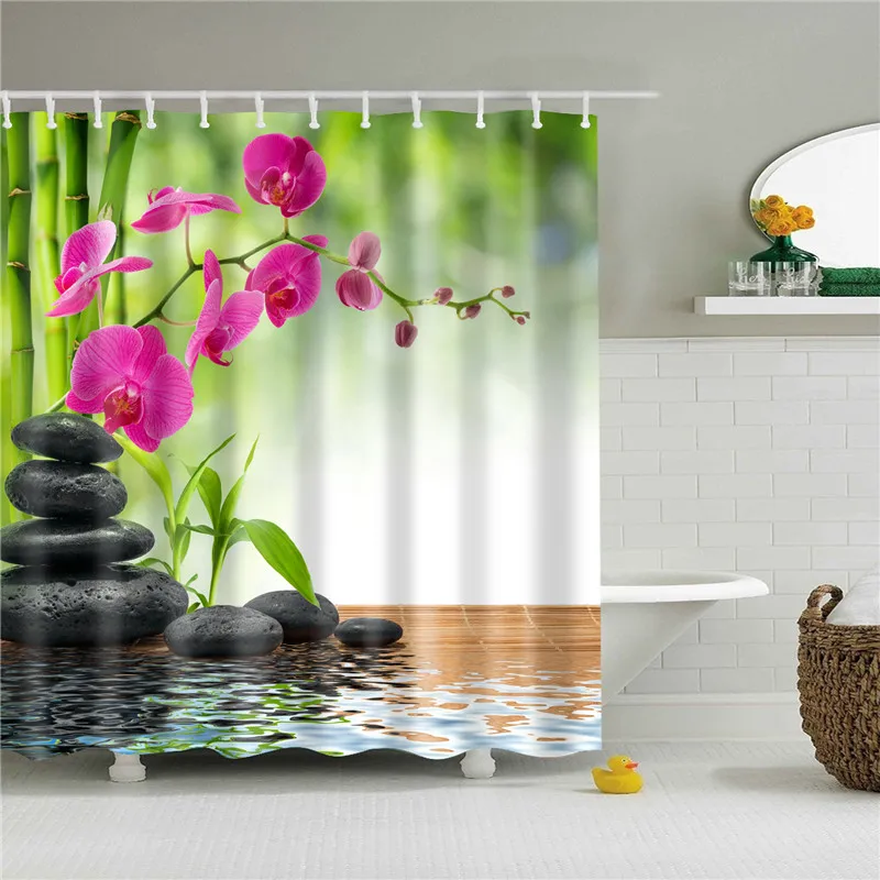 

Waterproof Polyester Shower Curtains Bathroom Curtain With Hooks Decor 3d Bath 180*180cm Creative Personality Shower Curtain