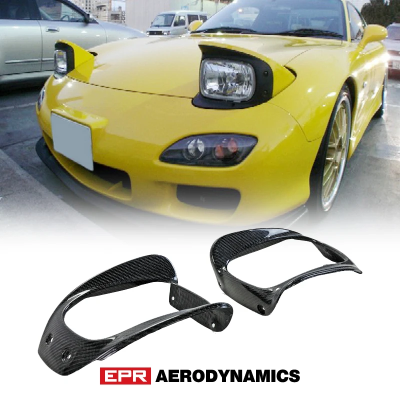 Car Accessories For Mazda RX7 FD3S Coupe Inner Headlight Cover Trim Carbon Glossy Headlight Exterior Body Kits