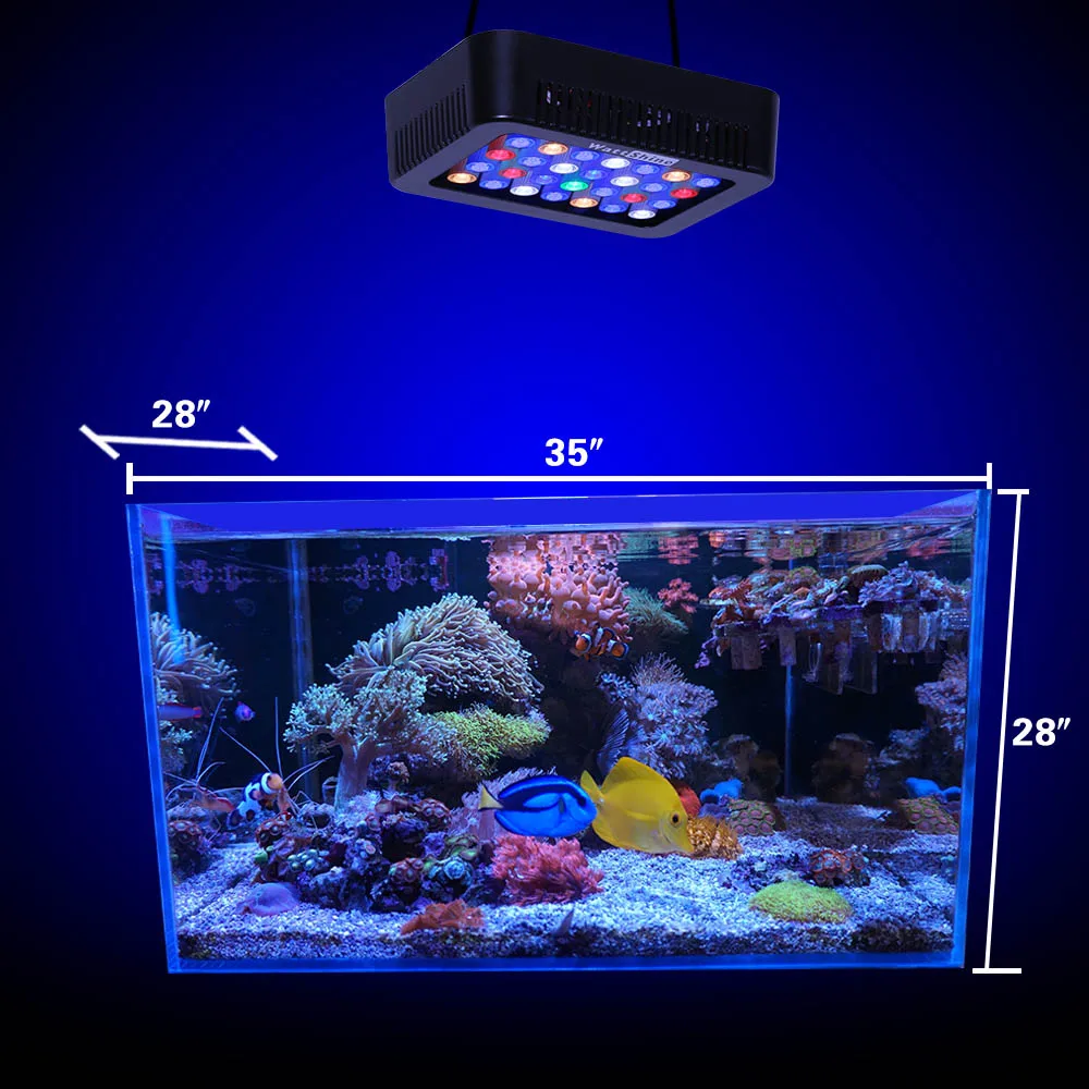 Dimmable LED Fish Tank Light Luzes do aquário, Dimmer Coral Lamp, Fishbowl Marine Reef, Aquários Acessórios de iluminação, 140W, 180W