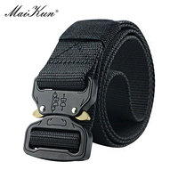 Maikun Military Equipment Combat Tactical Belts for Men US Army Training Nylon Metal Buckle Waist Belt Outdoor Hunting Waistband