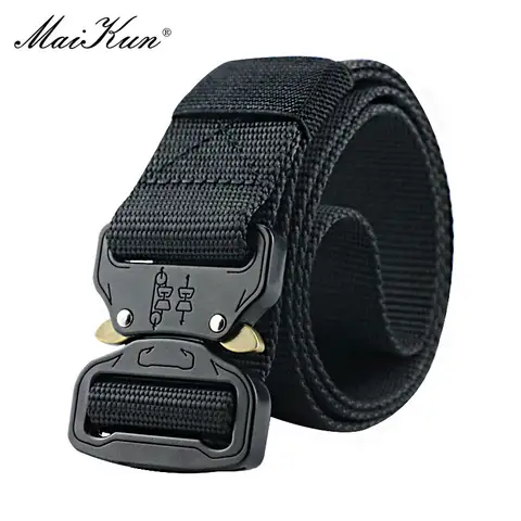 Military Tactical Belt Men Nylon Metal Buckle maikun