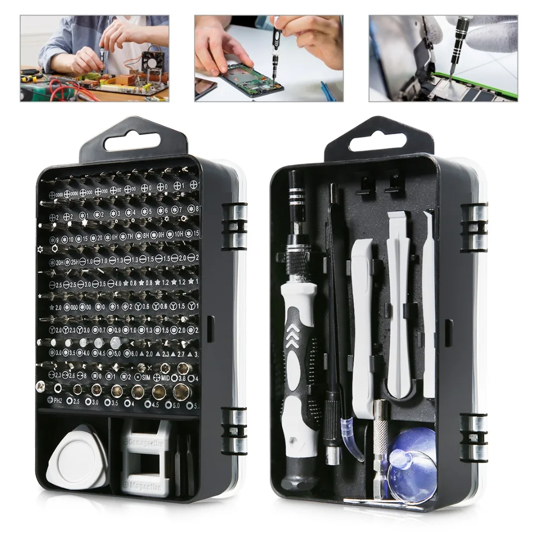 

122-in-1 Magnetic Screwdriver Set For Computer Phone Watch Repair Toolkit set
