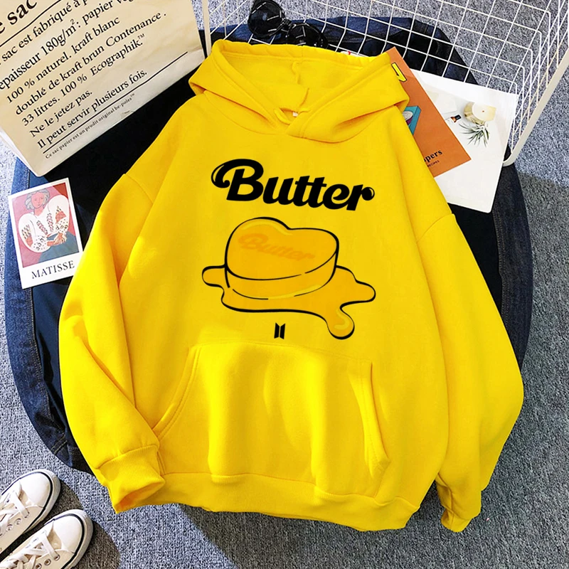 2021 nuovo Album Butter Pollover felpa con cappuccio donna inverno moda Casual felpa Harajuku Y2k coreano grafica femminile felpe con cappuccio vestiti