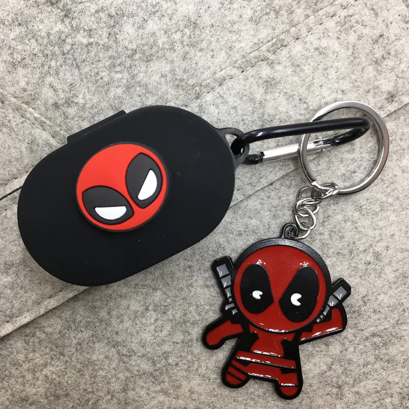 Custodia per auricolare Marvel per Xiaomi MI Redmi Airdots 1/2 custodia per cuffie senza fili in Silicone Bluetooth con portachiavi