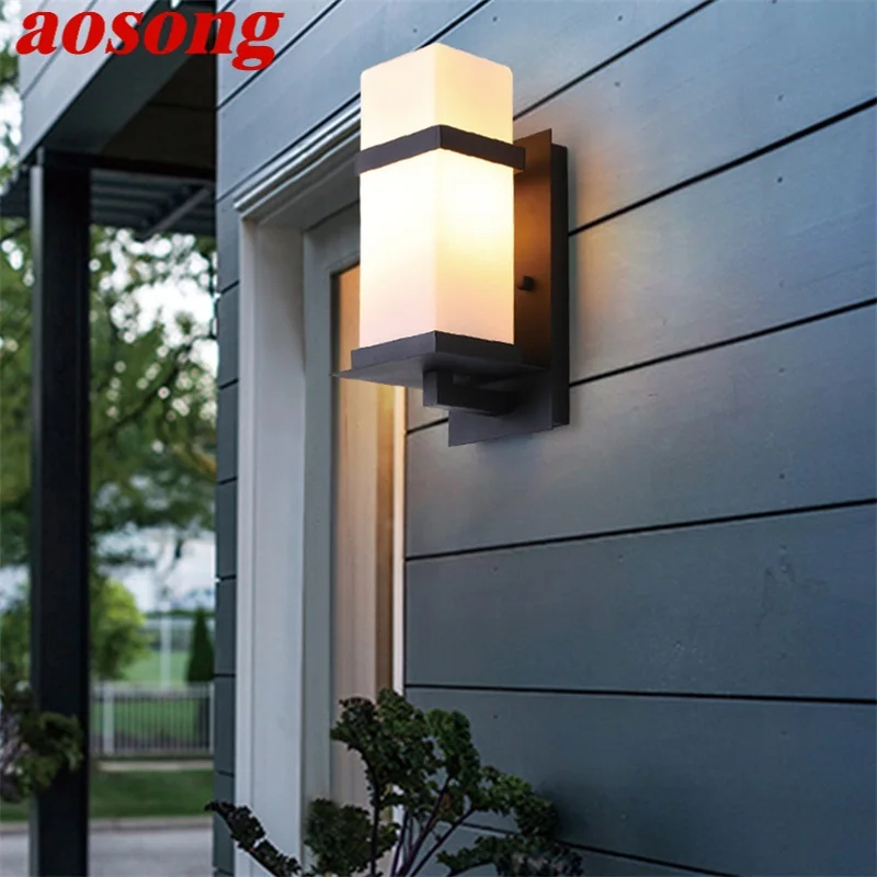 

AOSONG Outdoor Wall Sconces Lamp Classical Light Waterproof IP65 LED For Home Porch Villa