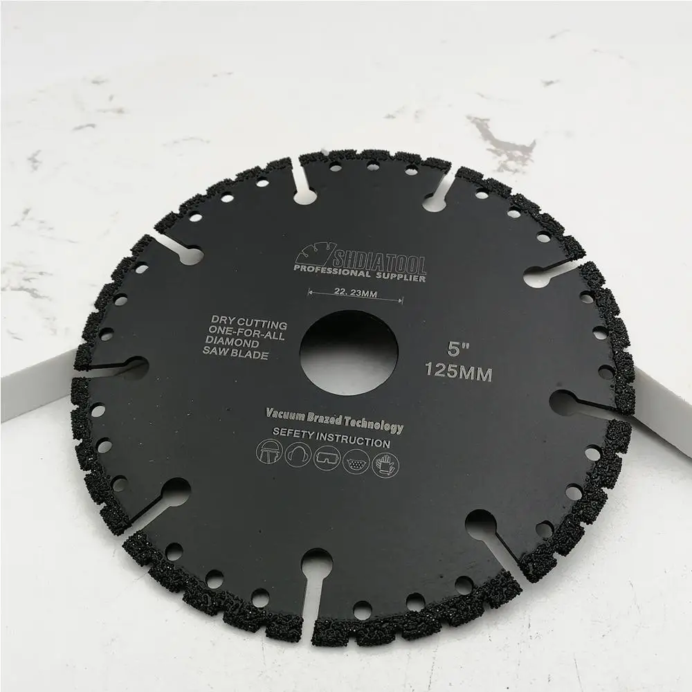 SHDIATOOL 1Set (4.5 "5" 7 "9") vacuum Brazed Diamond Blade untuk Fire Rescue Pembongkaran Blade Cutting Besi Baja Pipa PVC Aluminium