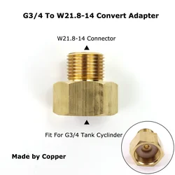 CO2 Tanque Cilindro para W21.8-14 Converter Adaptador, CO2 Tanque Reguladores, Enchimento e Carregamento, G3/4