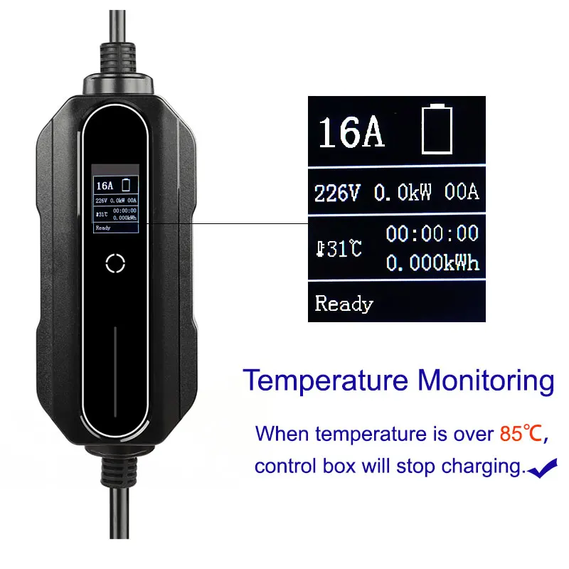 Ładowarka EV typ 2/typ 1 32 Amp do pojazdów przenośne elektryczne, wtyczka CEE 220V-240V ładowarka samochodowa kabel