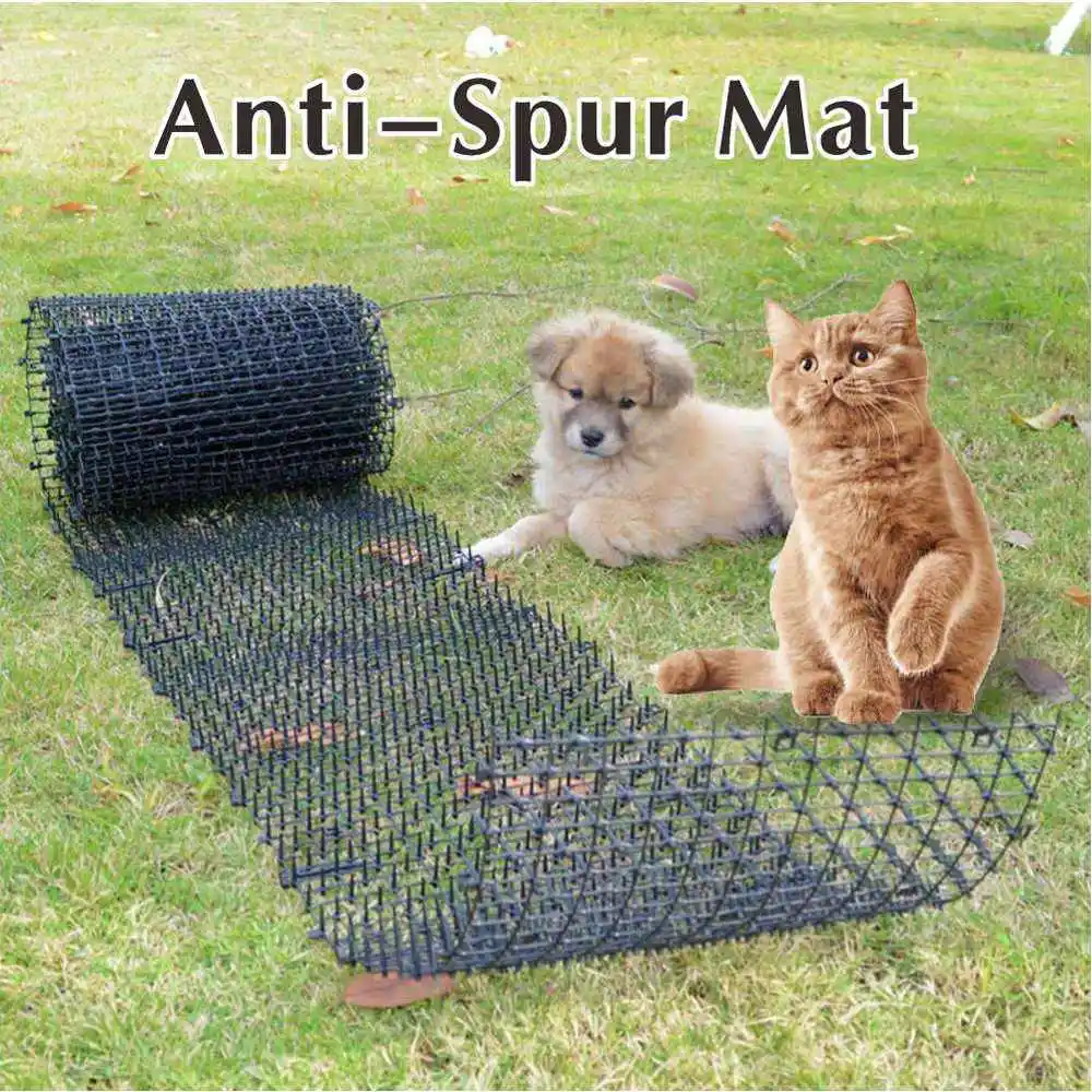 4M Garden Cat Scat Mats Repellent Mat Anti-Cat Thorn Mat  Prickle Strip Digging Prevents Keep Cats Dog Away Plastic Pet Supplies