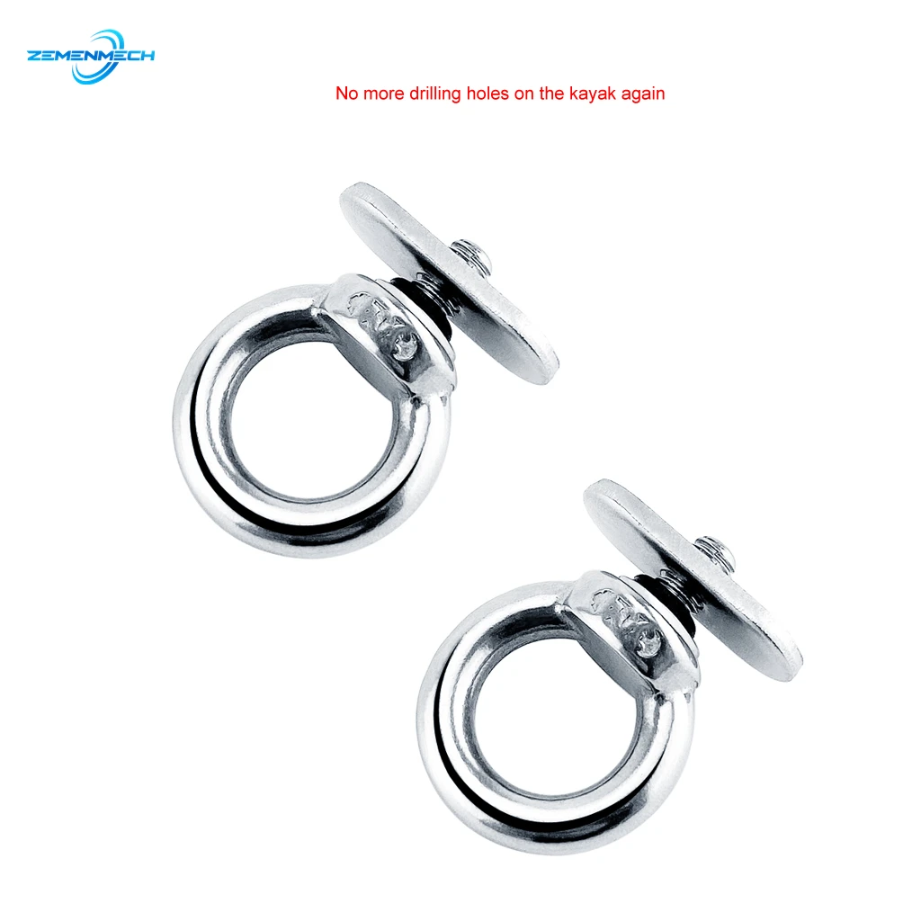 2PCS Kayak Track Mount Tie Down Eyelet Rail Track Screws Track Nut for Bungee Cord Rope Rowing Inflatable Boat Kayak Accessories