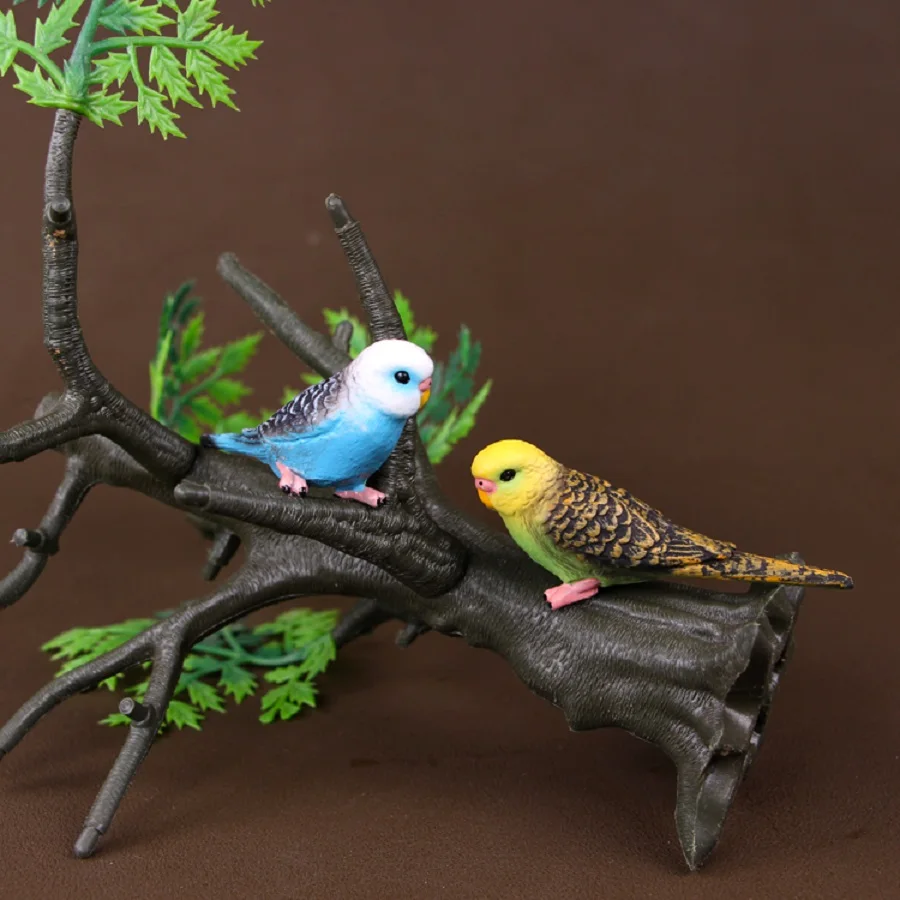 

Simulation Animal Model, Green Skin, Blue Parrot, Cute Little Bird, primitive Wind