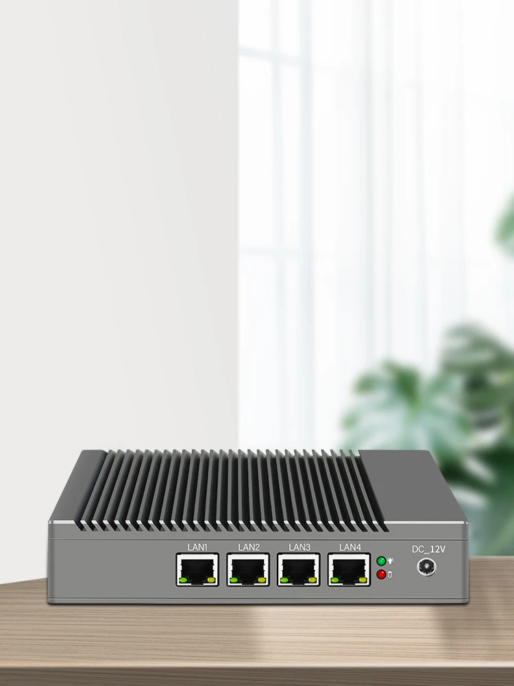 BKHD G40-4L-Old VGA HDMI 4 LAN Mini PC Pfsense Tường Lửa Mềm Router J3455 J4205 CPU Pfsense Tường Lửa Công Sở 8GB RAM 256GB SSD