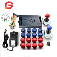 2 Player 3D Pandora Saga 4710 in 1 Box Kit Copy SANWA Joystick,HAPP Push Button DIY Arcade Machine Home Cabinet with Tutorial