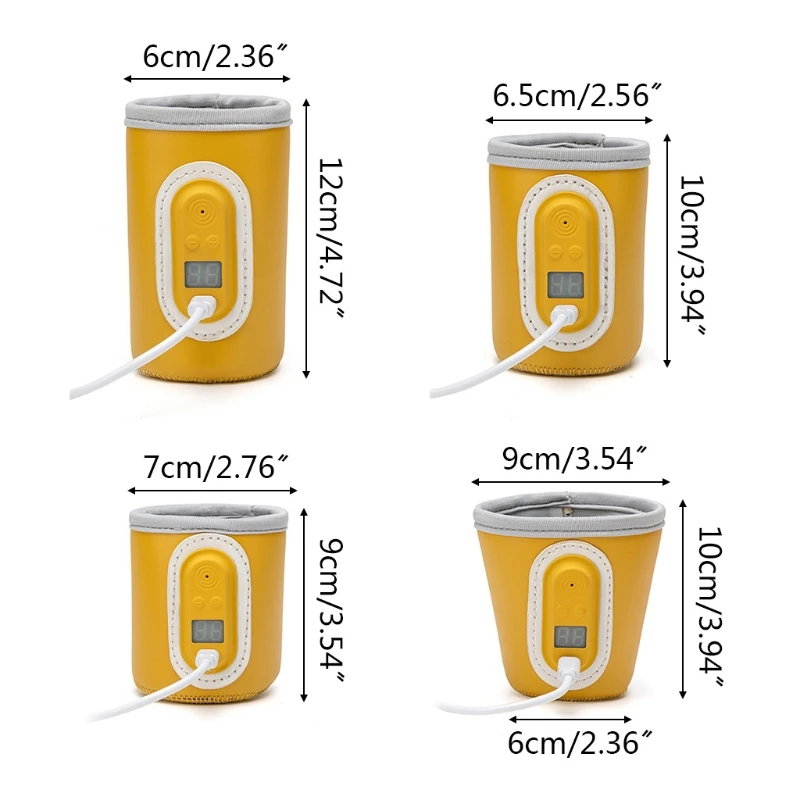 2023 USB scaldabiberon portatile da viaggio scaldalatte biberon per neonati coperchio riscaldante termostato isolante riscaldatore per alimenti
