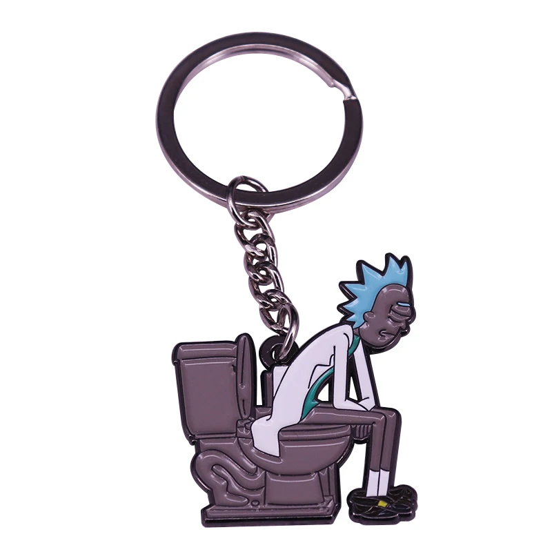 Rick On The Throne - Official Season Four Keychain Shy Toilet Guy Three Cheers For Tony!