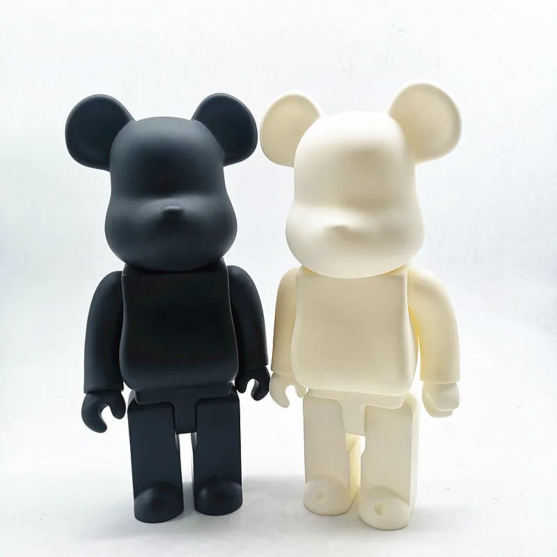 

Игрушечный медведь Bearbrick 400%, игрушечный медведь, белая модель «сделай сам», цветная модель ручной работы, игрушечное украшение, кукла