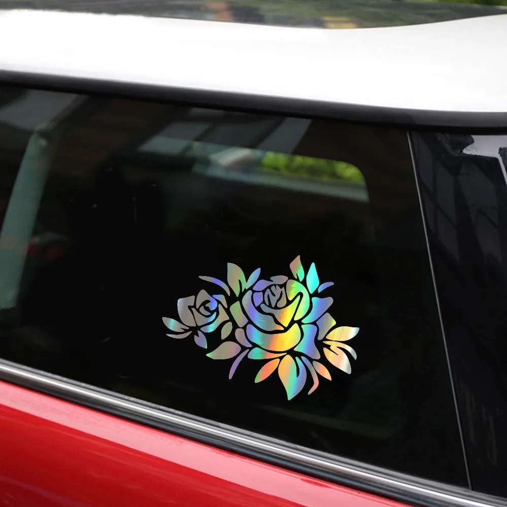 Tancredy bumper beautiful flower series rose lotus waterproof cover scratch vinyl body window car styling stickers and decals