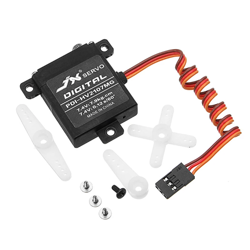 JX Servo PDI-HV2107MG 7.9kg CNC Steering Torque Digital Metal Gear Core Standard Servo For RC Fixed Wing Airplane