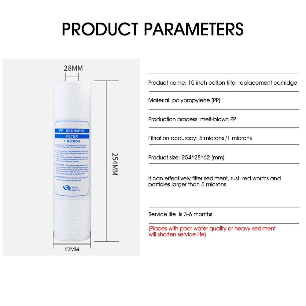 New Household Water Sediment Polypropylene Filter 10\