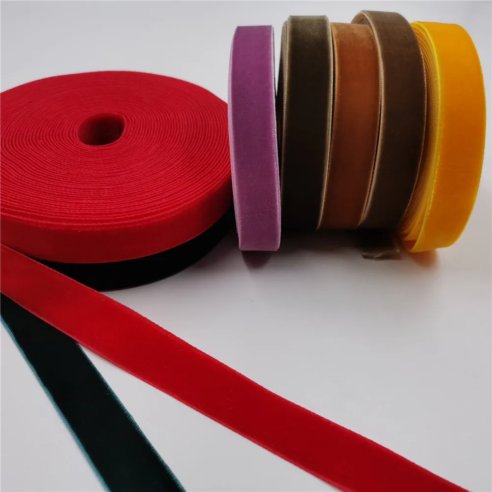 5yards 6mm/9mm/16mm/25mm Quality Soft Velvet Ribbon Single Face Wedding Party Decoration Gift Wrapping Hair Bowknot DIY