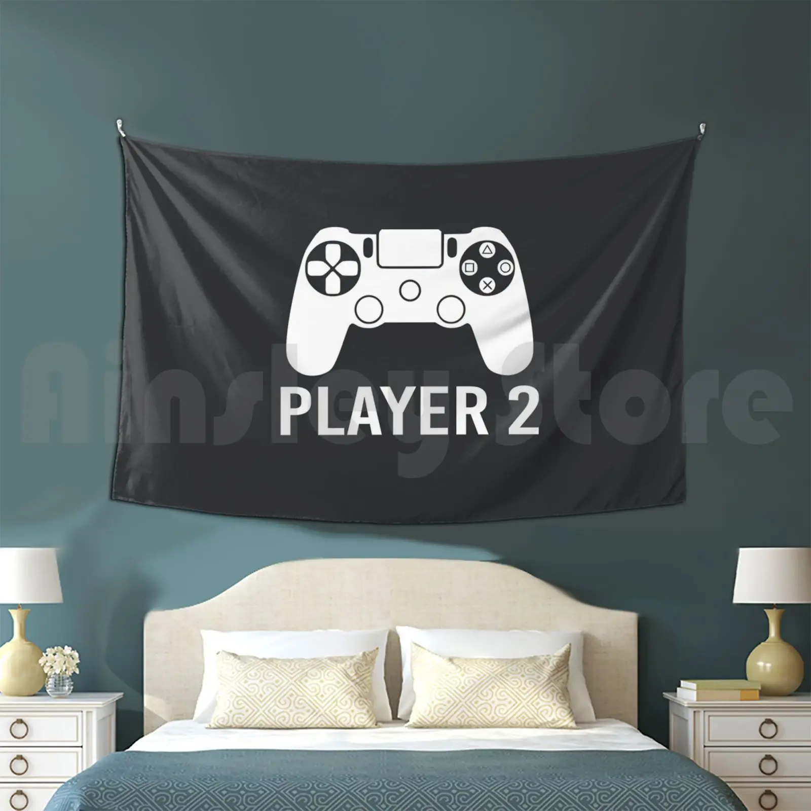 Player 2 Tapestry Living Room Bedroom 238 Player 2 Two Two Players Second Player Player Number Two Player Number 2