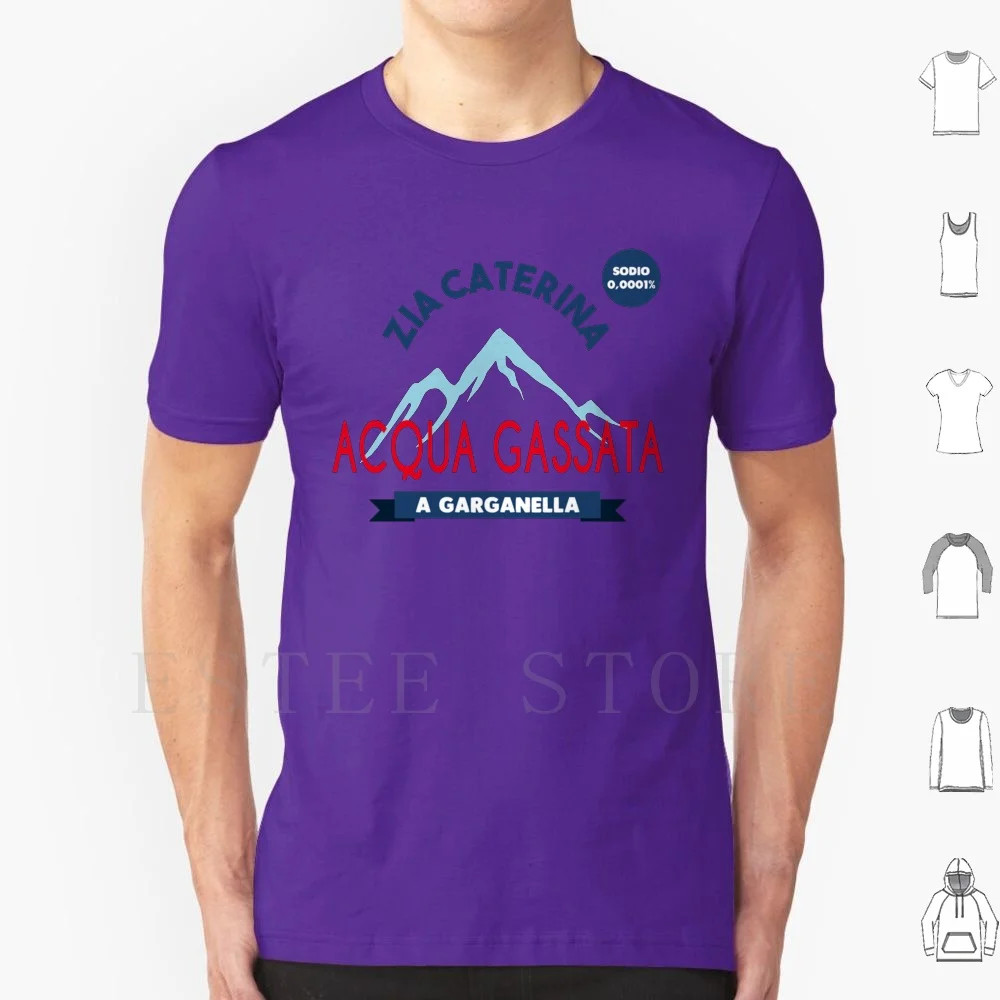 Camiseta Acqua Gassata A Garganella de algodón para hombre 6xl Baglio Giovanni Storti Giacomo Poretti Zia Caterina comedia italiana Italia divertida