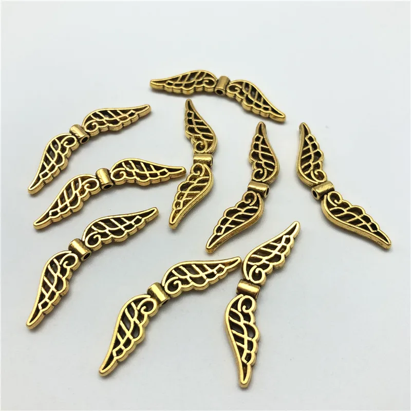 20pcs Wings connected Spacer, movable rotating metal accessories for jewelry making DIY handmade tassel pendant Ornaments