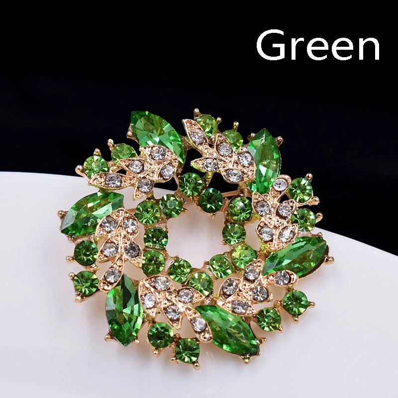 Big Flower Crystal Brooch For Women Fashion Brooch Pin Bouquet Rhinestone Brooches And Pins Scarf Clip Jewelry Accessories