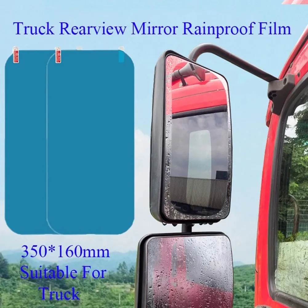 2ps Rainproof Car Truck Rearview Mirror Sticker Anti-fog Protective Film 35*16CM Anti-fog Films Car Accessories