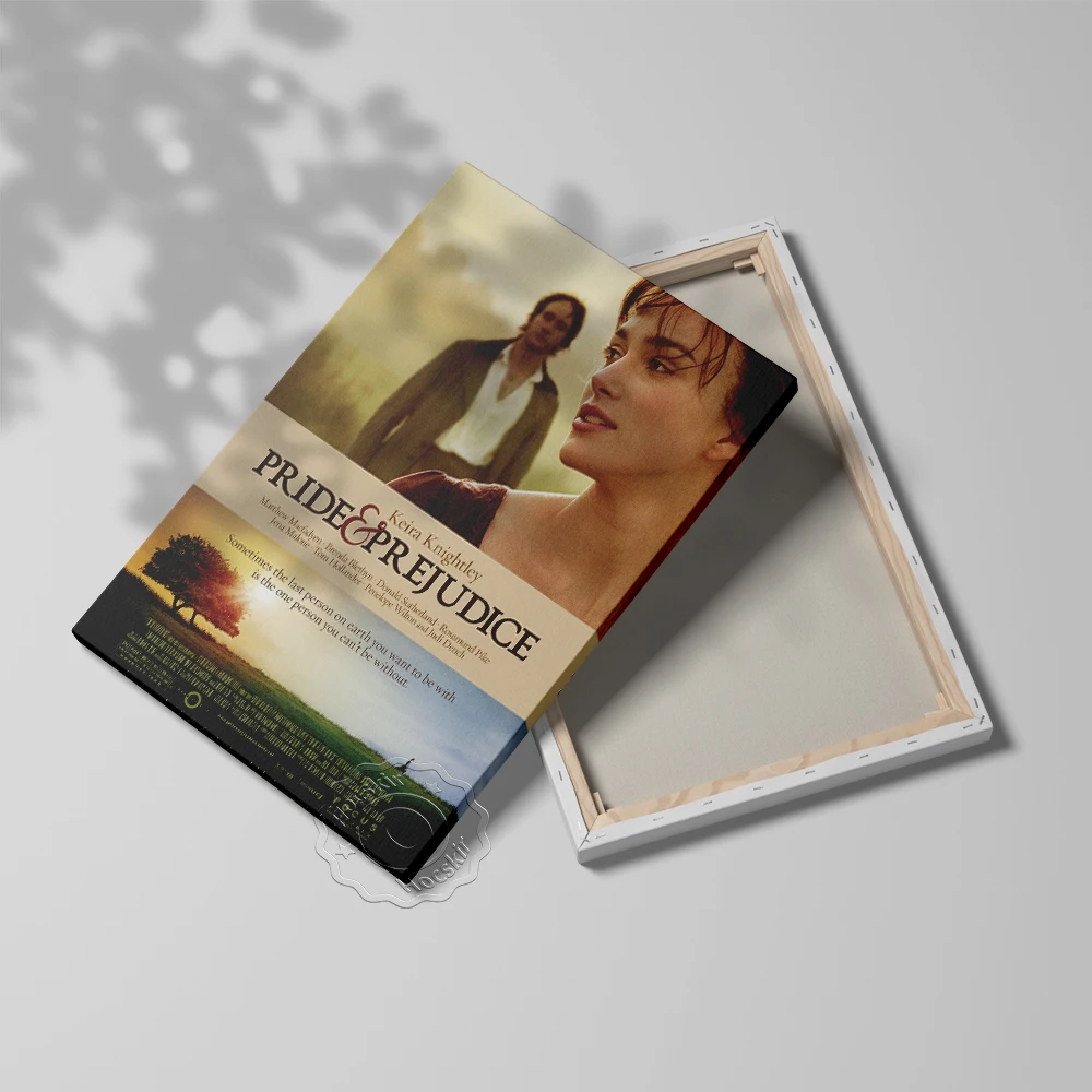 ملصق فيلم Pride & Prejudice، صورة جدارية لغطاء كتاب جين أوستن، لوحة جدارية على شكل فيلم عتيق، مجموعة المشجعين المطبوعات الفنية