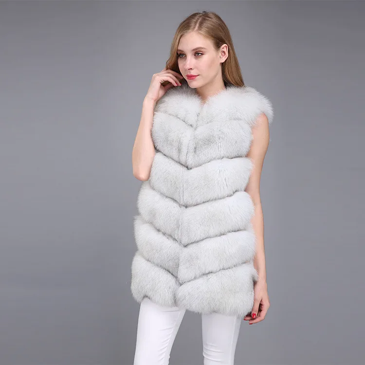 women's vest real fur vest slim-line high-quality natural fox fur vest vest real fox fur real fur jacket fox fur vest fur jacket